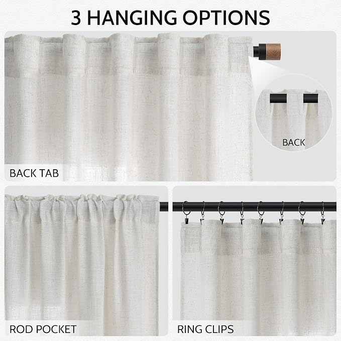 Nanspring Natural Linen Curtains - Image 2