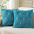 decorUhome Summer Throw Pillow Covers 20x20 Inch Set of 2, Soft Plush Faux Wool by decorUhome
