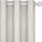 Deconovo Beige Curtains for Living Room, Room Darkening Soundproof Drapes by Deconovo