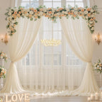 Champagne Sheer Backdrop Curtains - Image 2