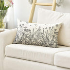 AVOIN colorlife Wildflowers Spring Antique Herbs Throw Pillow Cover, 12 x 20 - Image 3