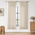 Linen Curtains for Living Room 72 Inches Long Modern Farmhouse Decor Light by Nanspring