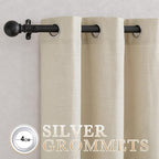 NICETOWN Linen Curtains 108 inch Length 2 Panels, Grommet Semi Sheer Linen - Image 3