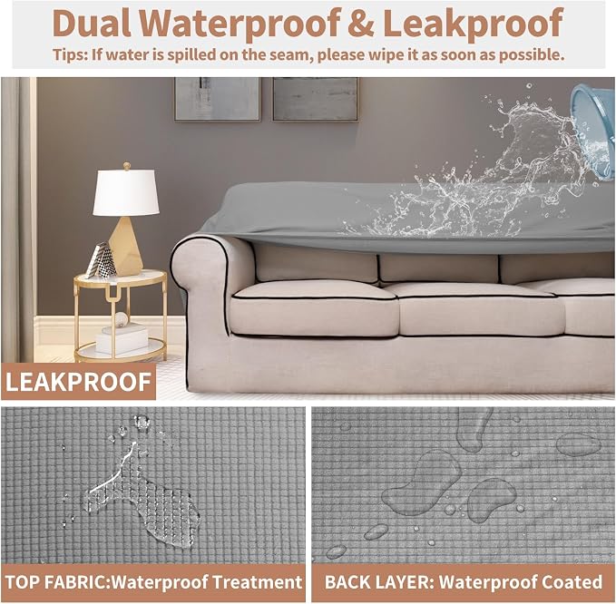 Easy-Going 100% Waterproof Chair Couch Cover, Dual Waterproof Sofa Cover - Image 3