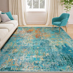 Washable Area Rugs 6'x8' Non-Slip Modern Abstract Soft - Image 7