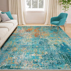 Washable Area Rugs 5'x8' Non-Slip Modern Abstract Soft - Image 9