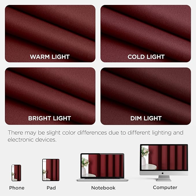 Joydeco Blackout Patio Sliding Door Curtains 72 Inches Long, Grommet Privacy - Image 9