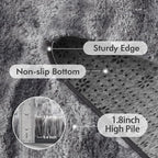 Area Rugs for Living Room, Tie-Dyed 4x6 Feet Soft Fluffy Shagg Plush Rug High - Image 5
