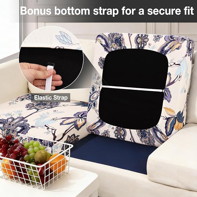 hyha 12Pcs Patio Cushion Covers, Stretch Outdoor Couch Cushion Covers, Washable - Image 4