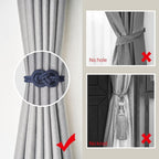 NICEEC 2 Pack Mini Magnetic Curtain Tiebacks Nordic Simple Style Drape Tie - Image 2