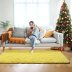 ONASAR Yellow Runner Rugs for Bedroom Living Room, Fluffy 2x6 Bedside Hallway - Image 8