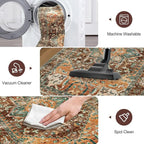 Yamaziot Washable Runner Rug, 2x4 Non-Slip Boho Vintage Hallway Rug Runner - Image 5