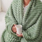 Sage Green Fleece Throw Blanket 60”×80” - Image 4