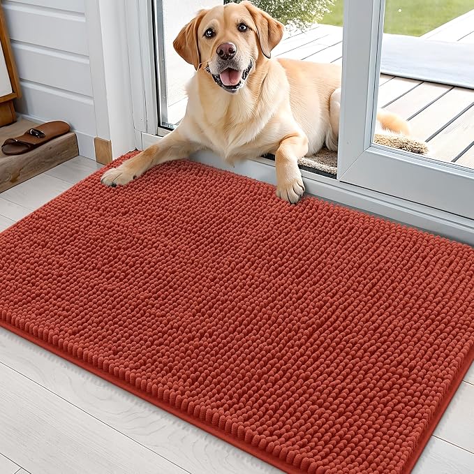 OLANLY Dog Door Mat for Muddy Paws 35x24, Absorbs Moisture and Dirt, Absorbent by OLANLY