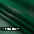 youleyar Solid Sheer Rod Pocket Curtain Voile Draperies 2 Panels White Beige - Image 5