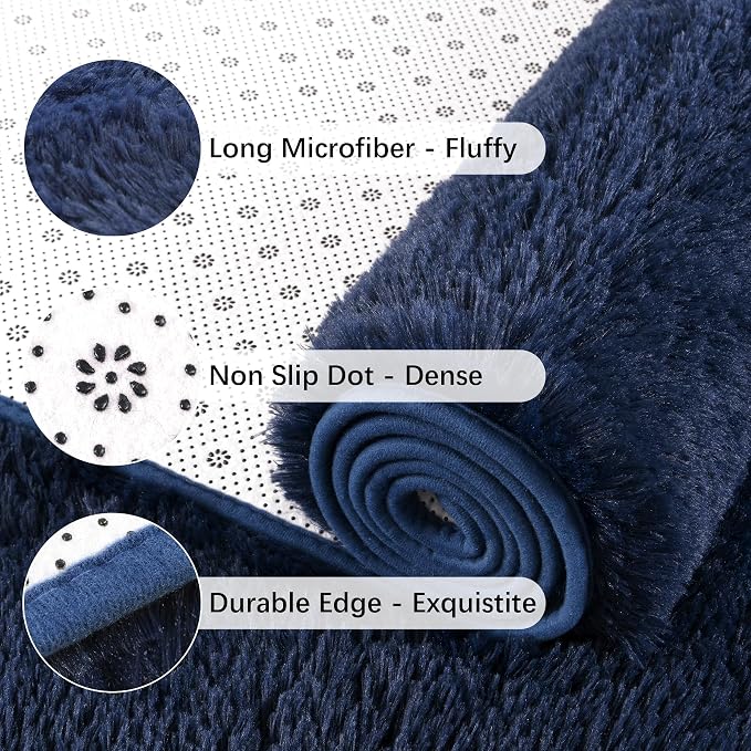 Chicrug Soft Runner Rug for Bedroom Living Room Plush Fluffy Rug 2x6 Feet - Image 6