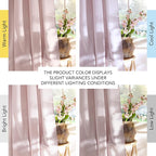NICETOWN Thick Linen Blush Pink Curtains 2 Panels - Image 7