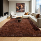 ONASAR Brown 8x10 Area Rugs for Living Room, Large Fluffy Shag Bedroom Rug - Image 5