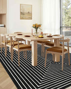 Latte&Fog 9x12 Area Rug for Living Room, Extra Large Black Modern Abstract - Image 3