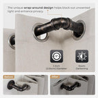 Zeerobee Curtain Rods for Windows 48 to 84, 1 Inch Industrial Wrap Around - Image 3