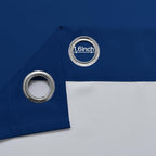 Yakamok Greyish White and Royal Blue Ombre Curtains, Light Blocking Curtains - Image 4