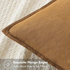 MIULEE Decorative Linen Euro Sham Pillow Covers 24x24 Hazel ​Boho Farmhouse​ - Image 2