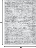 Area Rugs 4x6 for Living Room, Vintage Washable Rugs for Dining Room, Non-Slip - Image 2
