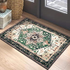 Yamaziot Washable Area Rug, 2x3 Small Entryway Rug Non-Slip Boho Vintage Rug by Yamaziot