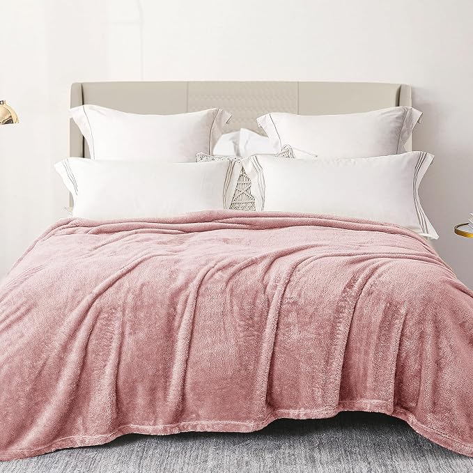 Exclusivo Mezcla Plush Fuzzy Fleece Bed Blanket Twin Size, Super Soft, Fluffy by ExclusivoMezcla