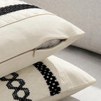 MIULEE Set of 2 Black Boho Decorative Pillow Covers 18x18 Inch Farmhouse Rustic - Image 5