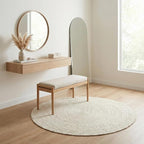 Hausattire Hand Woven Jute Braided Rug, 4’ Round – Off White, Reversible Boho - Image 6