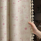 Boho Floral Spring 100% Blackout Curtains 84 Inch Length 2 Panels Set, Linen by Unknown