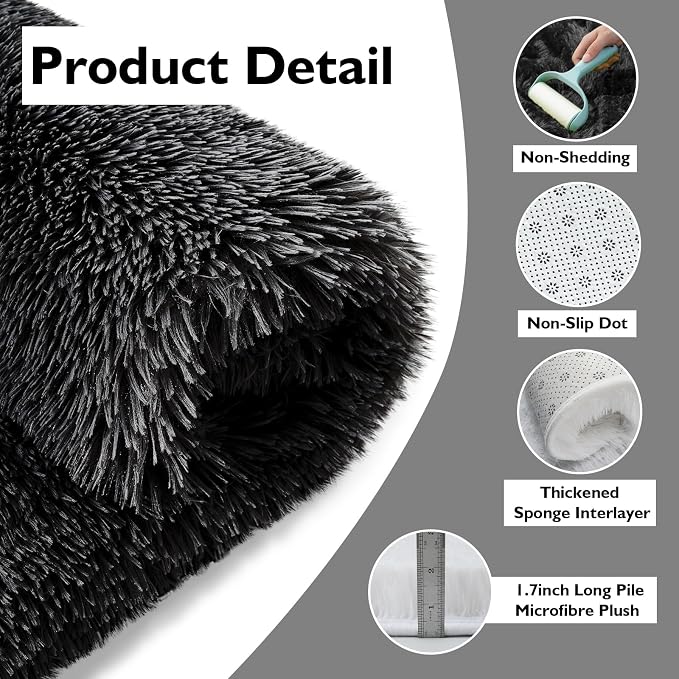 9x12 Fluffy Area Rugs for Living Room, Large Fuzzy Shag Area Rug for Bedroom - Image 4