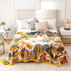 MSGKV Boho Throw Blanket King Size 108" x90'' Cotton Blanket - Image 2
