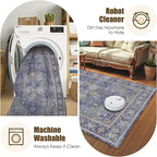 Washable Area Rug 4' x 6' Vintage Traditional Persian Mat - Image 7