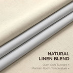 Joydeco Pinch Pleated Linen Curtains - Image 2