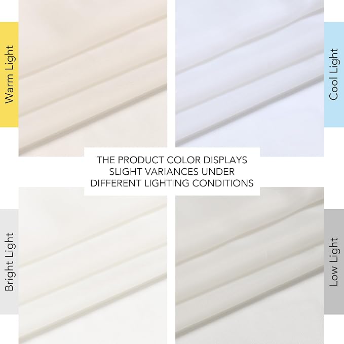 NICETOWN Natural Voile Sheer Bedroom Curtains 84 Inches Long, Grommet Airy & - Image 7