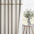 Topfinel Cream Linen Blackout Curtains 84 Inch Long - Image 4