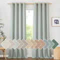 NICETOWN Linen Sage Green Curtains 96 inches Long by NICETOWN