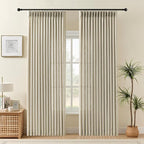 Pinch Pleated Linen Curtains 84 Inch Length 2 Panels Set, Light Filtering Linen by IVAPUPU