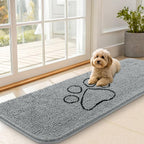 OLANLY Dog Door Mat for Muddy Paws 59x20, Paw Print Design, Absorbs Moisture by OLANLY