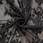 YJ YANJUN Vintage Lace Curtains 54 inch Length Victorian Floral Pattern Goth - Image 5