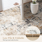 Rugflix 8x10 Washable Area Rugs, Neutral Boho Carpet Living Room Rug Non Slip - Image 5