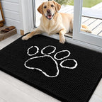 OLANLY Dog Door Mat for Muddy Paws 35x24, Paw Print Design, Absorbs Moisture by OLANLY