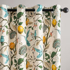 Topfinel Beige Kitchen Tier Curtains 36 Inches Long Botanical Floral - Image 3
