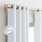 NICETOWN Farmhouse 100% Blackout Linen Curtains - Image 4