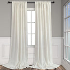 Pitalk Ivory Cream Curtains 86 Inches Long - Image 9