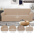 U-NICE HOME 4 Seater Stretch Couch Cover Sofa Cover Washable Sofa Slipcover - Image 3