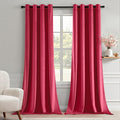 MIULEE Velvet Curtains Berry Elegant Grommet Thermal Insulated Soundproof Room by MIULEE