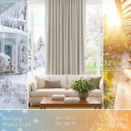 PONY DANCE Blackout Curtains Thermal Insulated Window Treatment Panels Room - Image 4
